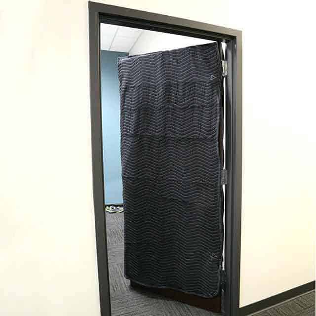 how to soundproof a door with household items